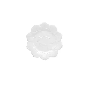 Plato Postre Geranio Blanco